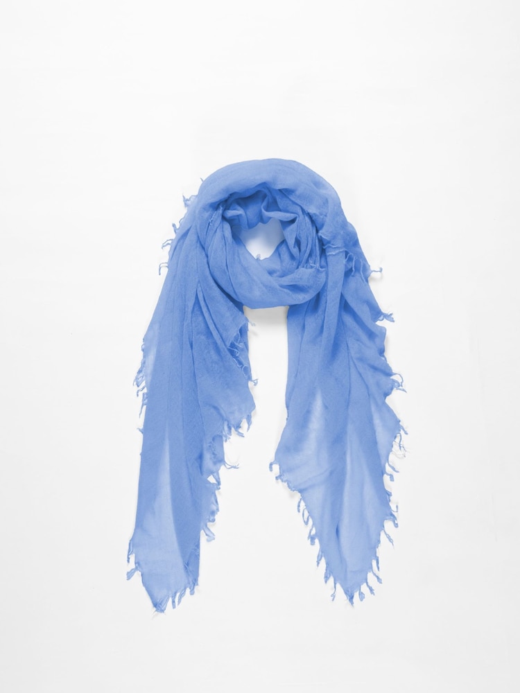 Blu - Pure Collection Ultrafine Cashmere Lightweight Scarf - Immagine 2 di 2