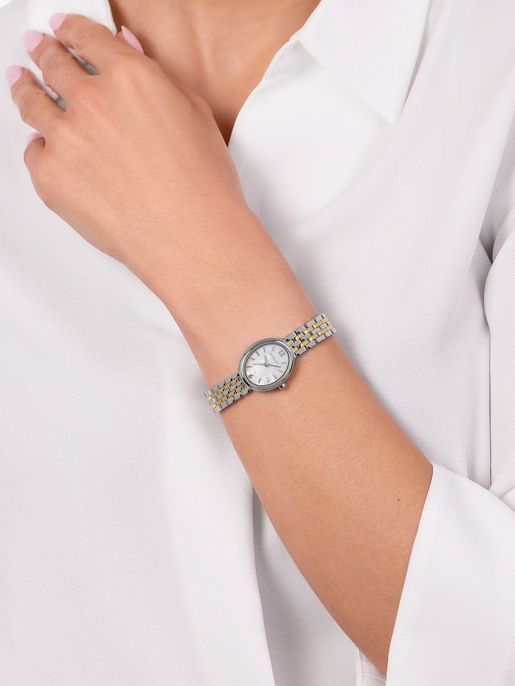 Radley Gold and Silver Plated Mother Of Pearl Dial Pale Stainless Steel Bracelet Watch - Image 1 of 4