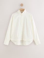 Ecru Funnel Neck Long Sleeve Shirt - Image 1 of 3