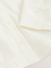Ecru Funnel Neck Long Sleeve Shirt - Image 2 of 3