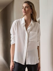 Ivory N.Premium Long Sleeve Shirt with Silk - Image 3 of 7