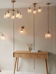 Gallery Home Aged Brass Ashton Ribbed Ceiling Light - Image 4 of 5