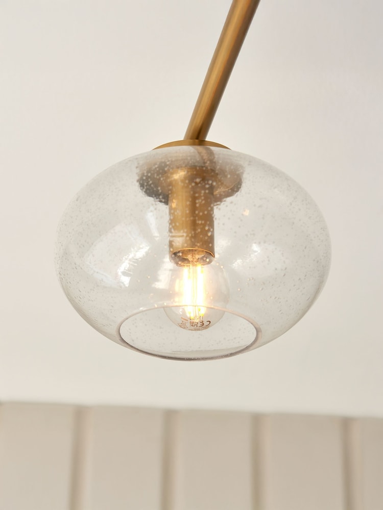 Gallery Home Warm Brass Jace 3 Ceiling Light - Image 2 of 4