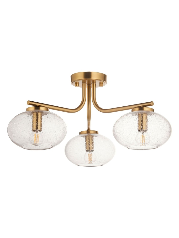 Gallery Home Warm Brass Jace 3 Ceiling Light - Image 4 of 4