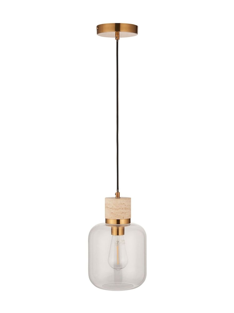 Gallery Home Travertine Travine 1 Pendant Light - Image 5 of 5