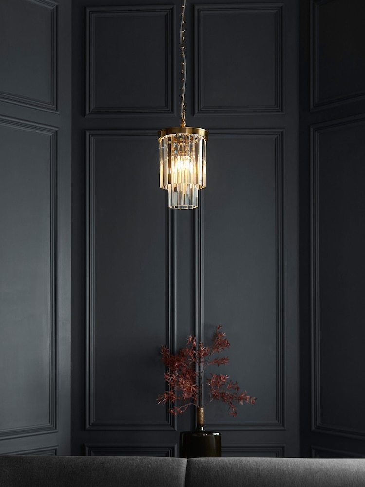 Gallery Home Aged Brass Conrad 1 Pendant Light - Image 1 of 6