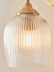Gallery Home Aged Brass Ashton Ribbed Wall Light - Image 2 of 4