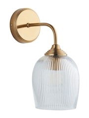 Gallery Home Aged Brass Ashton Ribbed Wall Light - Image 4 of 4