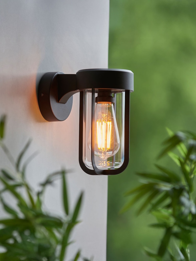 Gallery Home Textured Black Luca Wall Light glass - Image 1 of 2