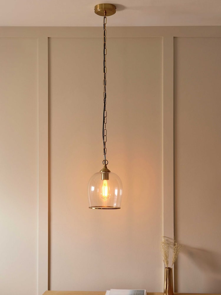 Gallery Home Aged Brass Ashton 1 Pendant Light - Image 1 of 6