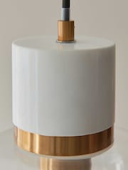 Gallery Home White Travine 1 Pendant Light - Image 3 of 5