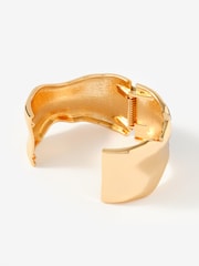 Mint Velvet Gold Tone Clean Wave Bangle - Image 3 of 4