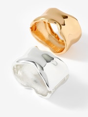 Mint Velvet Gold Tone Clean Wave Bangle - Image 4 of 4