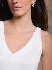 Mint Velvet White Trim Detail Camisole Top - Image 3 of 7