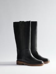 The Set Premium Leather Pull On Knee High Riding Boots - 4의 이미지 1