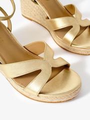 Mint Velvet Gold Womens Jase Espadrille Sandals - Image 3 of 4