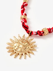 Mint Velvet Red Bandana Sun Charm Necklace - Image 3 of 4