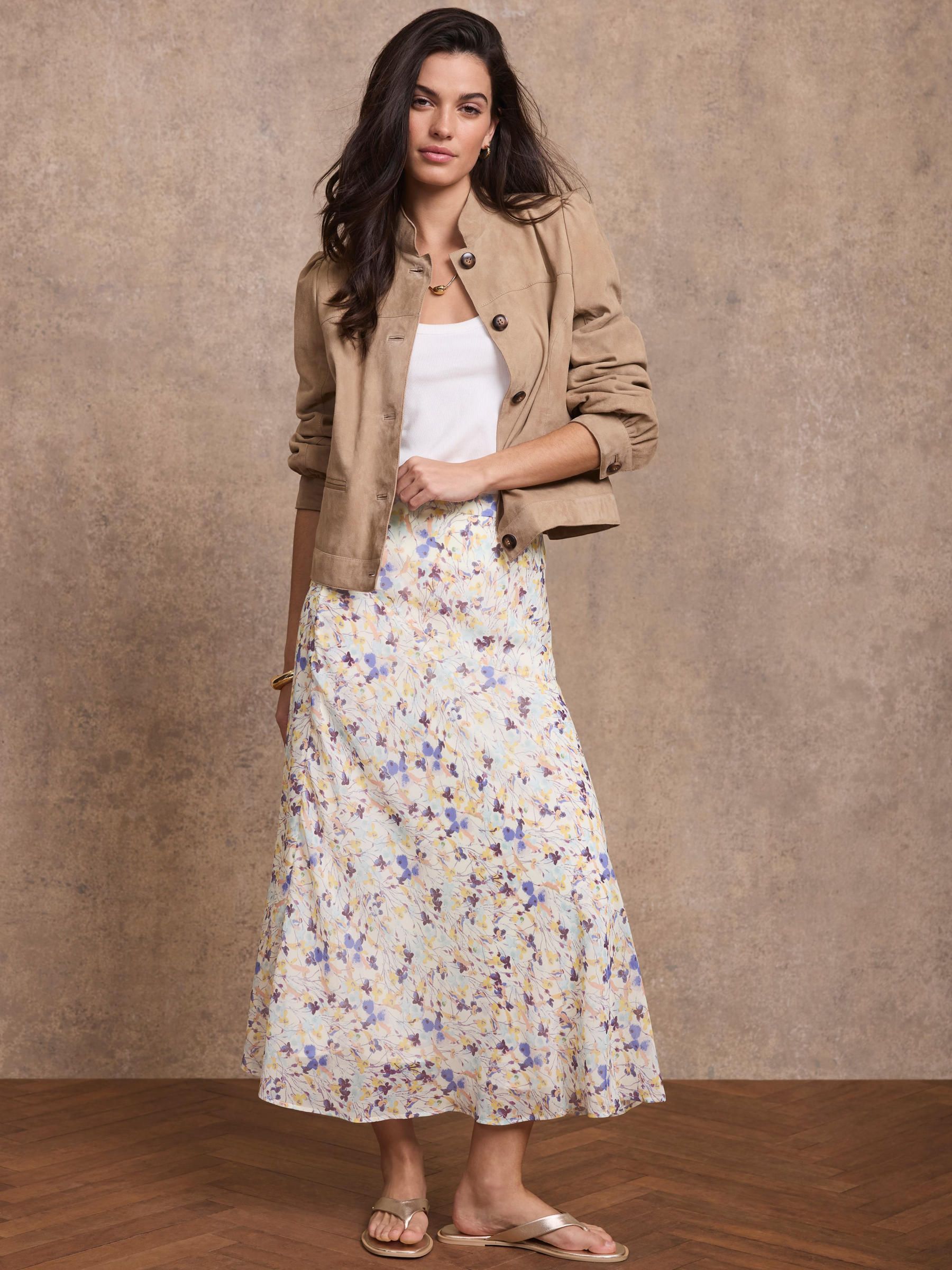 Buy Mint Velvet Blue Floral Print Midi Skirt from Next USA