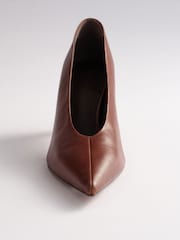 The Set Premium Centre Seam Court Heels Tan Brown Leather - Image 8 of 8