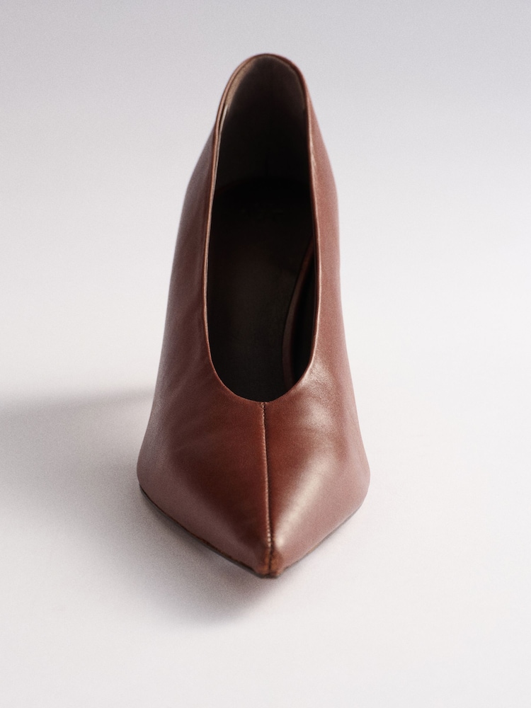 The Set Premium Centre Seam Court Heels Tan Brown Leather - Image 8 of 8 The Set Premium Centre Seam Court Heels Tan Brown Leather - Image 8 of 8
