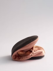 Pink - The Set Satin Round Toe Bow Ballet Flats - Bild 6 von 7