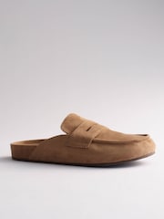 The Set Faux Suede Backless Clog Loafers Taupe Sand - Image 7 of 7