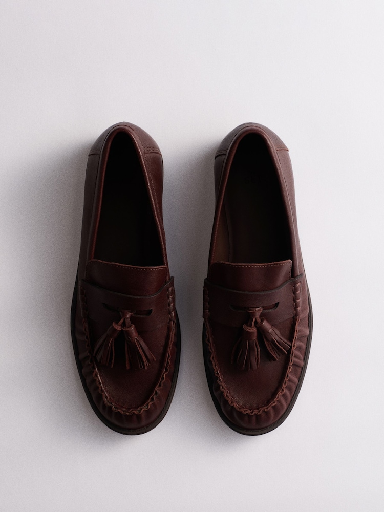 Қоңыр - The Set Tassel Ruched Loafers - 7суретінің 1 суреті Қоңыр - The Set Tassel Ruched Loafers - 7суретінің 1 суреті