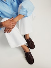 Қоңыр - The Set Tassel Ruched Loafers - 7суретінің 3 суреті