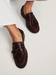 Қоңыр - The Set Tassel Ruched Loafers - 7суретінің 4 суреті