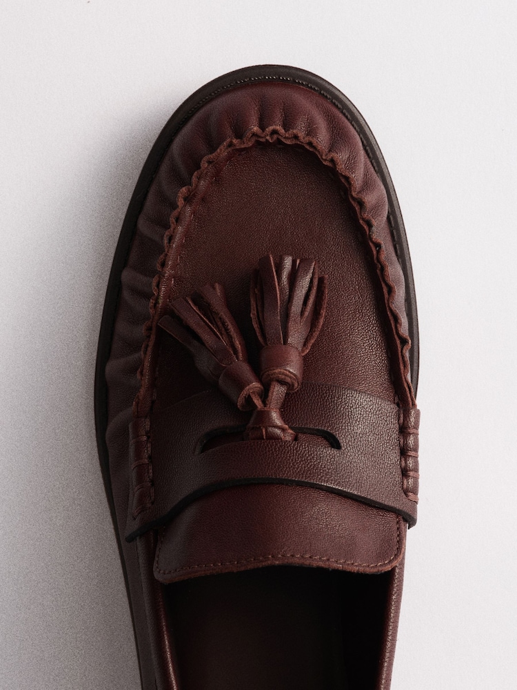 Қоңыр - The Set Tassel Ruched Loafers - 7суретінің 7 суреті Қоңыр - The Set Tassel Ruched Loafers - 7суретінің 7 суреті