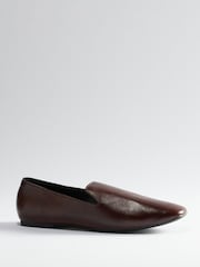 The Set Clean Square Toe Loafer Burgundy Red - Image 1 of 3
