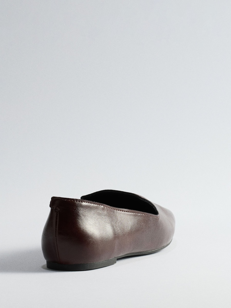 The Set Clean Square Toe Loafer Burgundy Red - Image 2 of 3