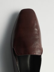 The Set Clean Square Toe Loafer Burgundy Red - Image 3 of 3