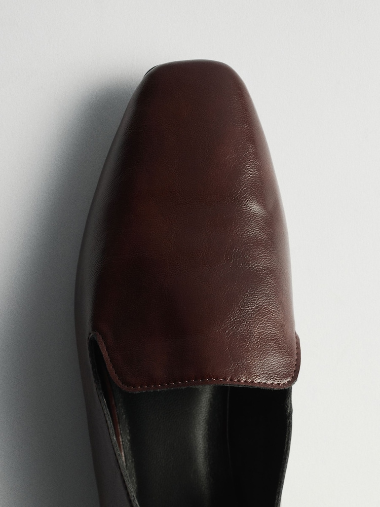 The Set Clean Square Toe Loafer Burgundy Red - Image 3 of 3