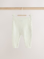 White Knitted Cardigan and Leggings Baby Set (0mths-2yrs) - Image 4 of 9