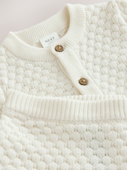 White Knitted Cardigan and Leggings Baby Set (0mths-2yrs) - Image 7 of 9