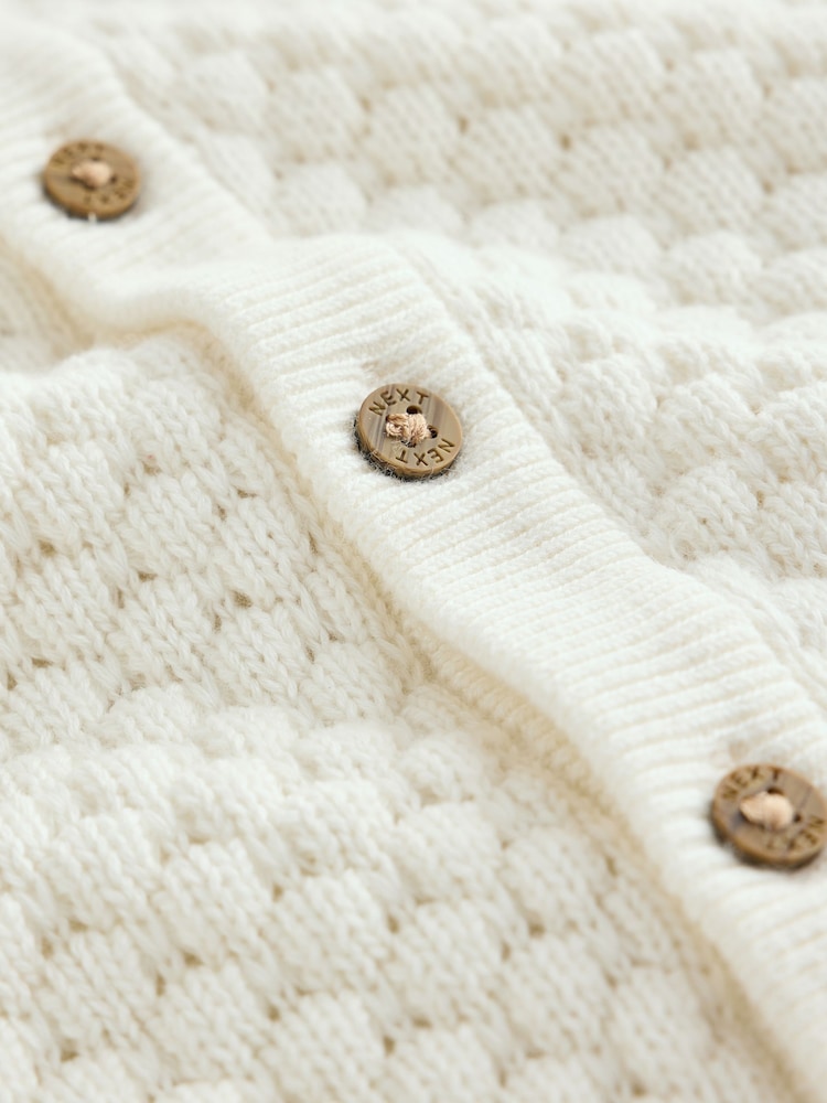 White Knitted Cardigan and Leggings Baby Set (0mths-2yrs) - Image 9 of 9 White Knitted Cardigan and Leggings Baby Set (0mths-2yrs) - Image 9 of 9