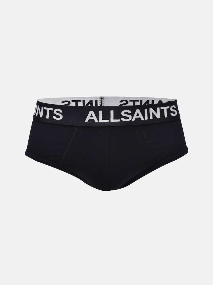 AllSaints Black Briefs With Contour Pouch 3 Pack - Image 2 of 5