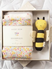 Avery Row Wildflower Garden Rattle & Care New Baby Gift Set - Image 1 of 4