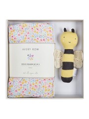 Avery Row Wildflower Garden Rattle & Care New Baby Gift Set - Image 4 of 4