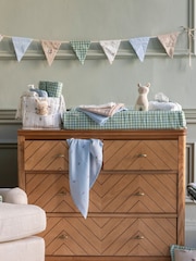 Avery Row Greenhouse Gingham Baby Changing Mat - Image 3 of 4