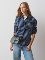 Green Belted Saddle Cross-Body Bag - Image 1 of 3