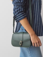 Green Belted Saddle Cross-Body Bag - Image 2 of 3