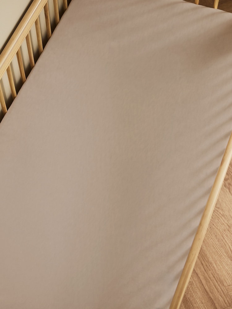 The Little Green Sheep 2 Pack Truffle Cot Bed Sheets - Image 1 of 2