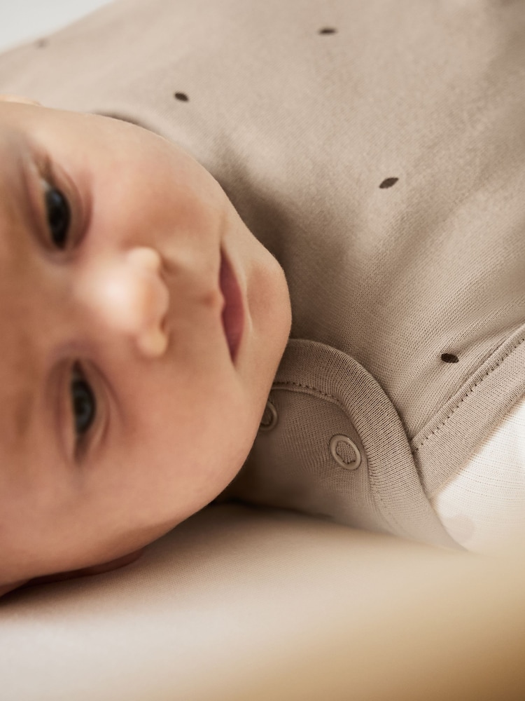 The Little Green Sheep Truffle Rice Print Jersey 1.0 Tog Baby Sleeping Bag - Image 2 of 5