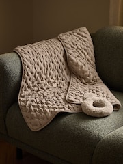 The Little Green Sheep Truffle Dimple Quilt Blanket - Image 4 of 4