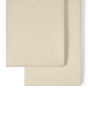 The Little Green Sheep 2 Pack Linen Rice Print Crib Sheets - Image 3 of 4