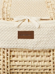 The Little Green Sheep Linen Wheat Knit Moses Basket & Mattress - Image 7 of 7