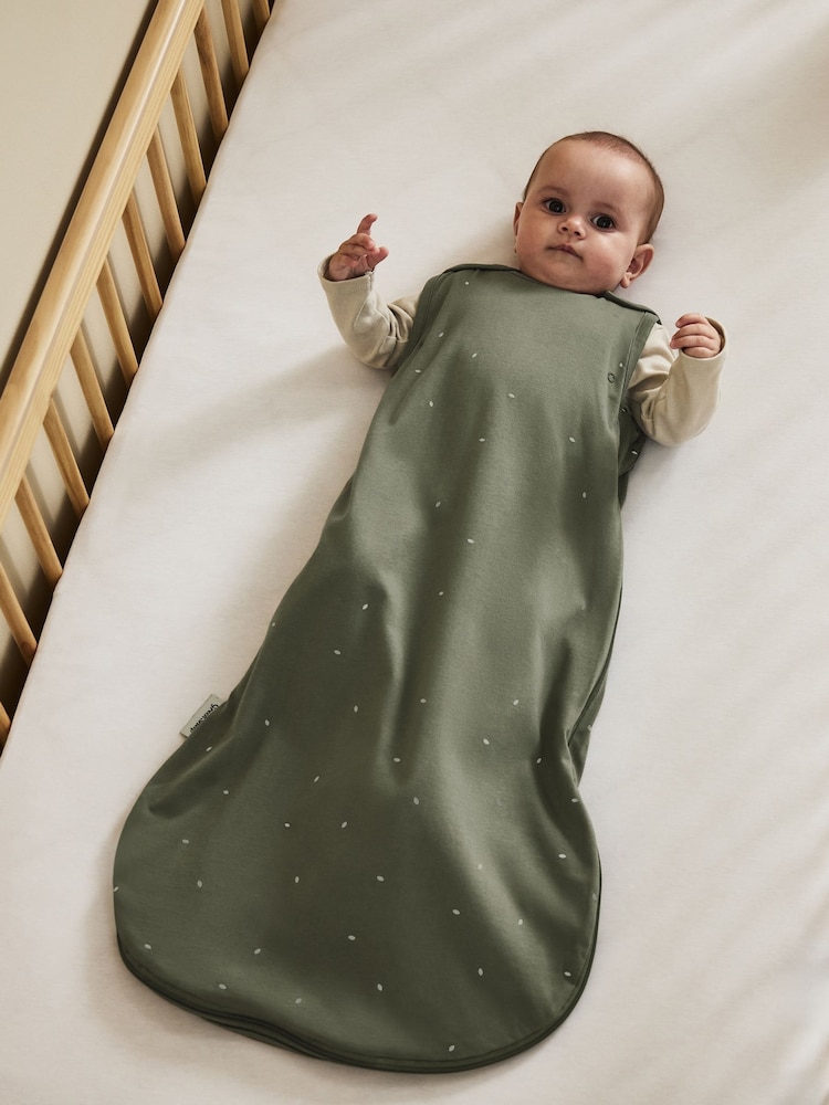 The Little Green Sheep Juniper Rice Print Jersey 1.0 Tog Baby Sleeping Bag - Image 1 of 5 The Little Green Sheep Juniper Rice Print Jersey 1.0 Tog Baby Sleeping Bag - Image 1 of 5