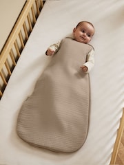 The Little Green Sheep Truffle Muslin 2.5 Tog Baby Sleeping Bag - Image 1 of 5